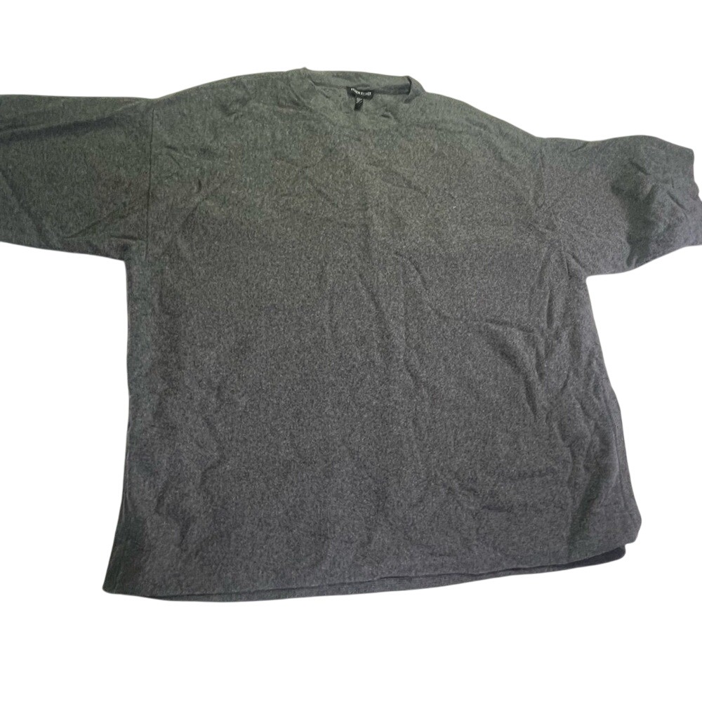 Eileen Fisher M 100% Wool Oversized Drop Shoulder Gray Sweater
